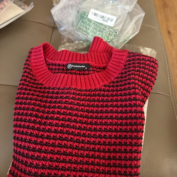 Women’s short sleeve cotton knit sweater, size Medium - Picture 1 of 3